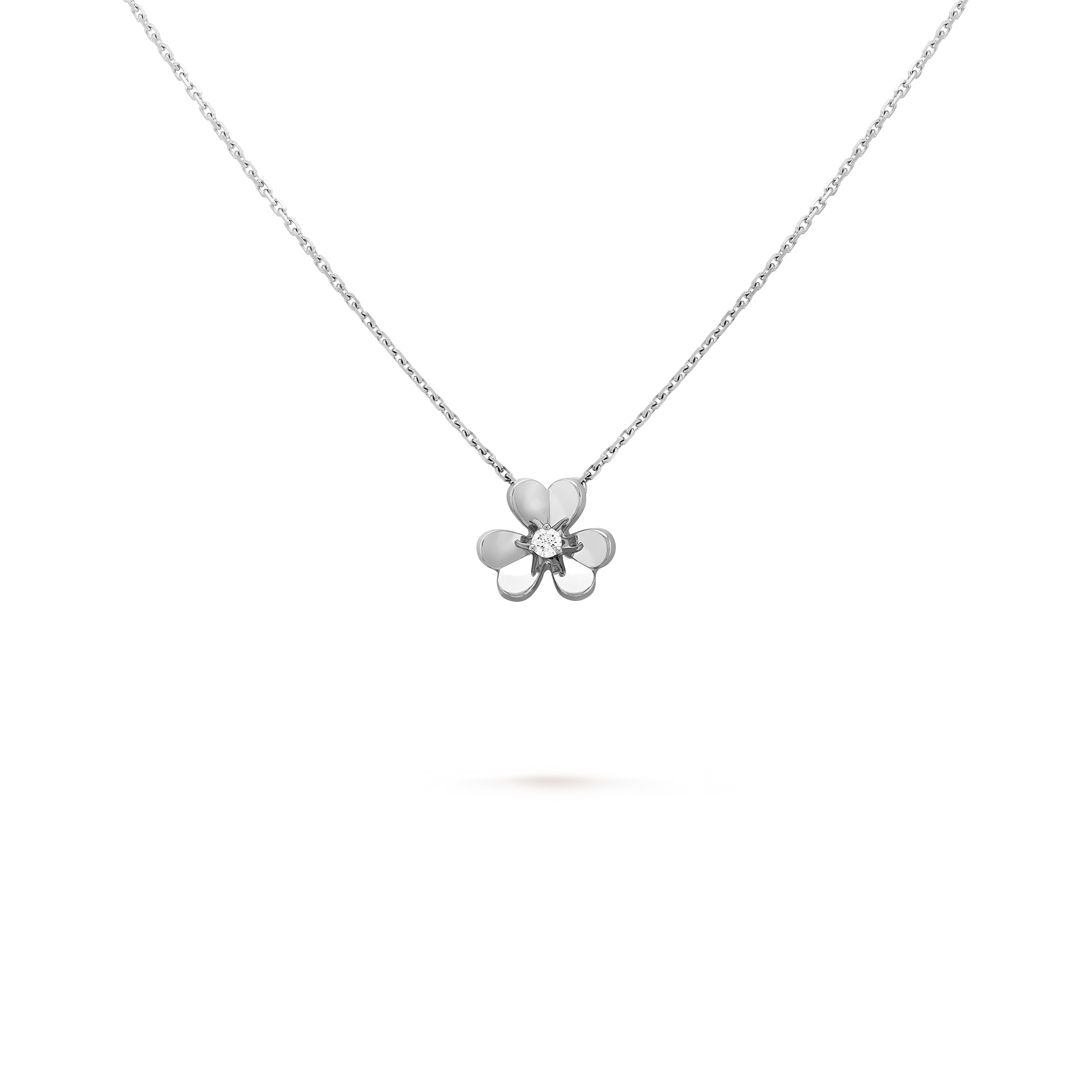 v*n cl*f arpels frivole pendant, mini model - white gold, Di*m*nd  vcarp0j400